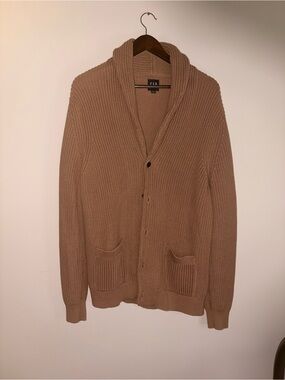GAP Men's Shawl Collar Cardigan in Camel
